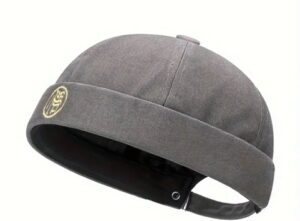 GRAY DOCKER HAT HIP HOP SKULL CAP