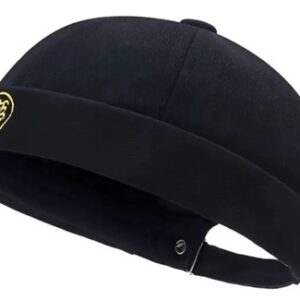 BLACK DOCKER HAT HIP HOP SKULL CAP